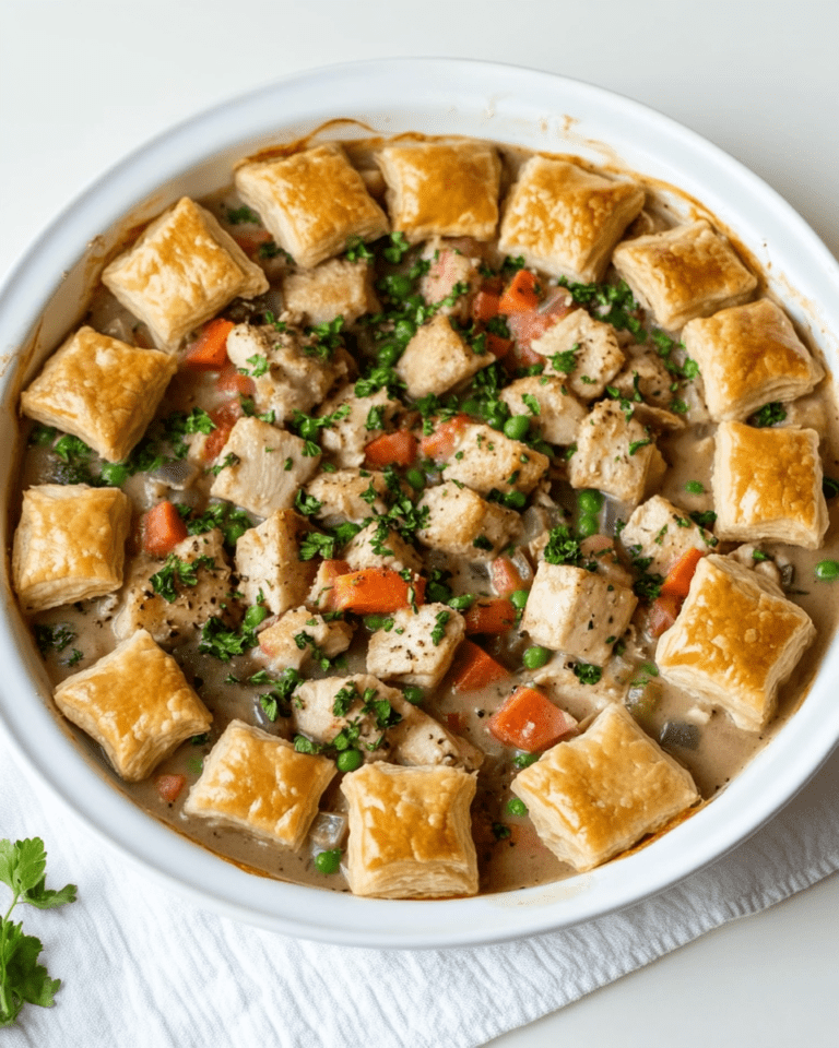 Chicken Pot Pie with Puff Pastry Bites