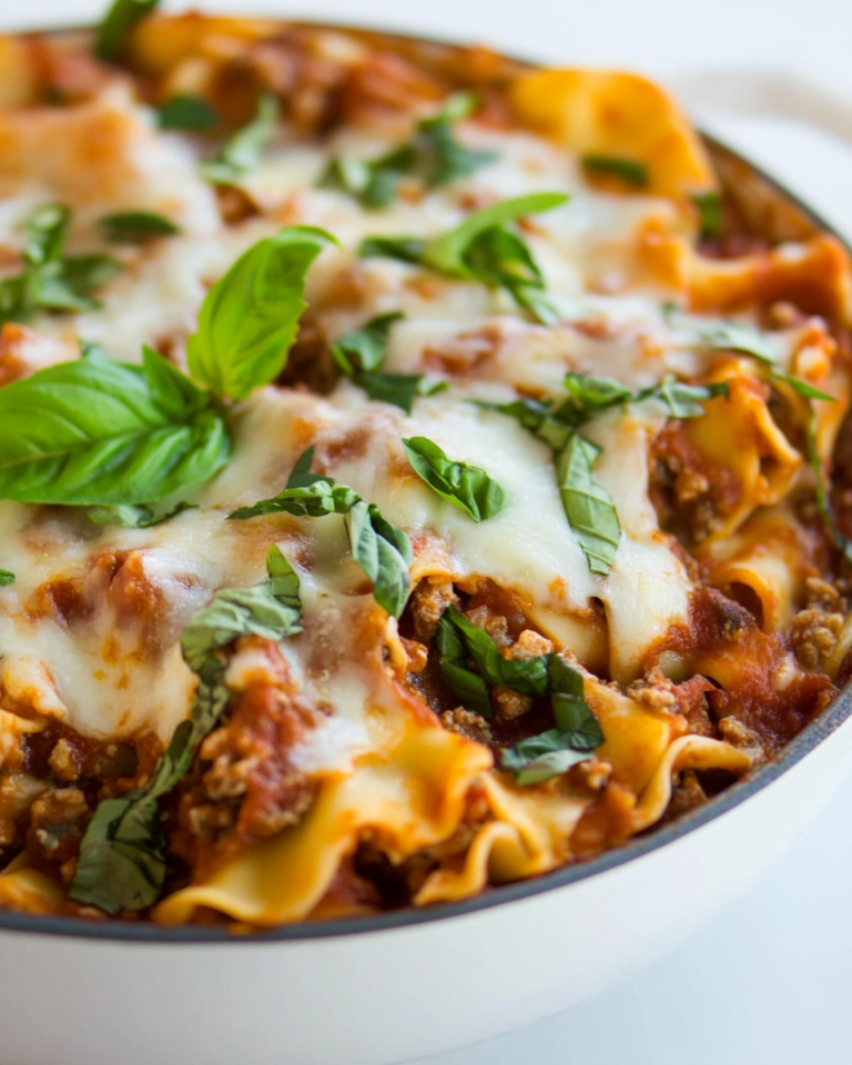 One Pot Skillet Lasagna