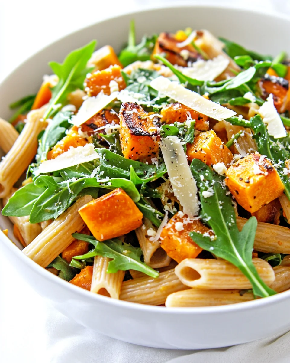 Simple Butternut Squash Goat Cheese Pasta With Arugula - additional image