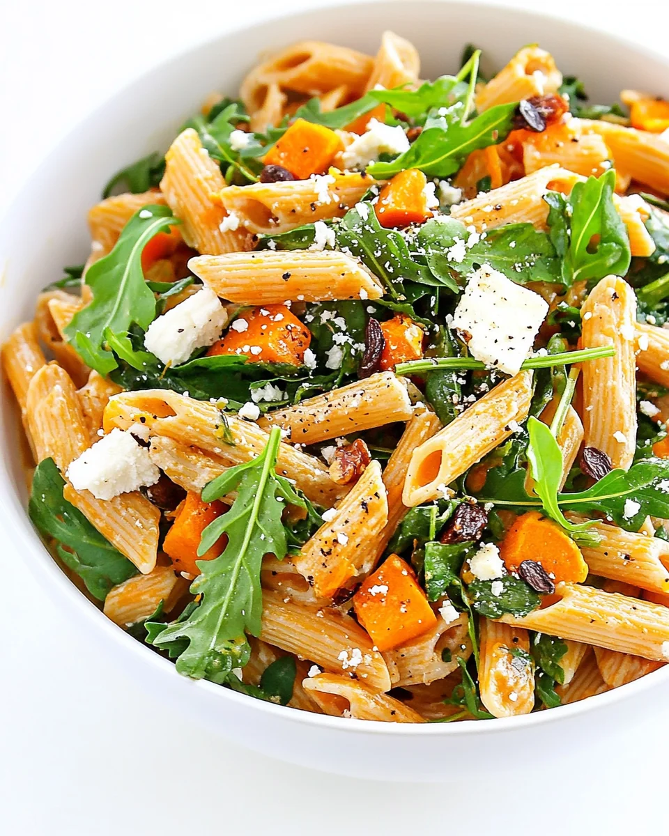 Simple Butternut Squash Goat Cheese Pasta With Arugula - additional image