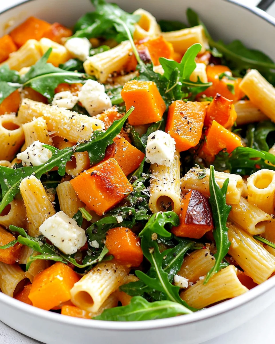 Simple Butternut Squash Goat Cheese Pasta With Arugula - additional image