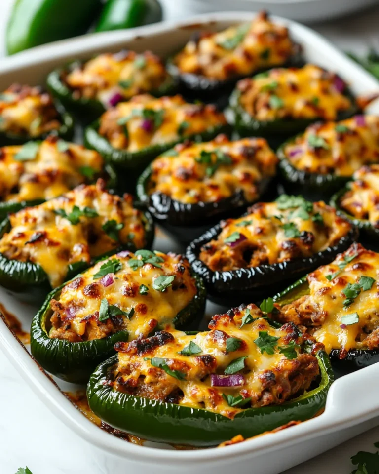 Easy Oven-Baked Carnitas Stuffed Poblano Peppers for a Family Favorite Dinner