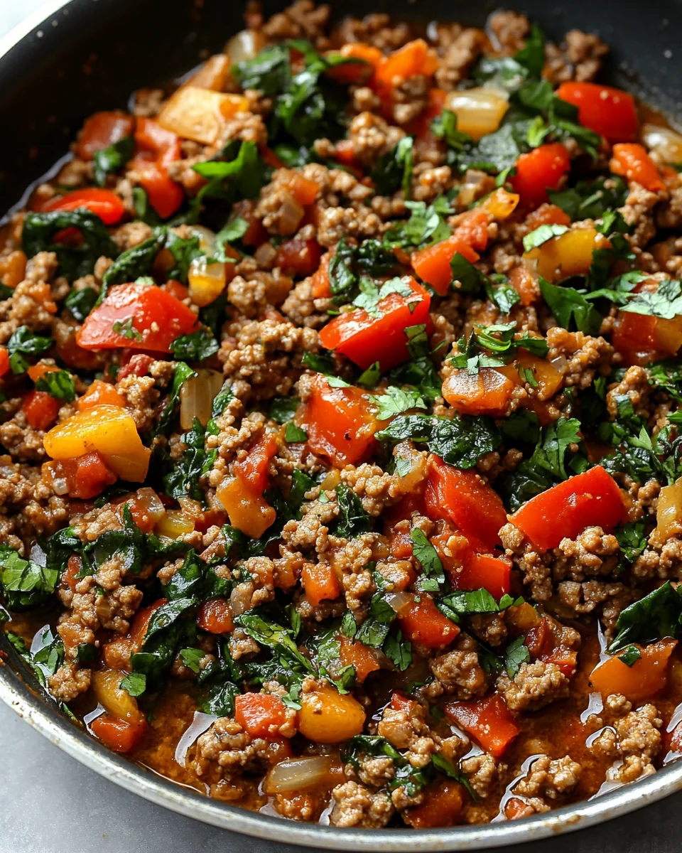 Easy One-Pot Mediterranean Ground Beef Stir Fry