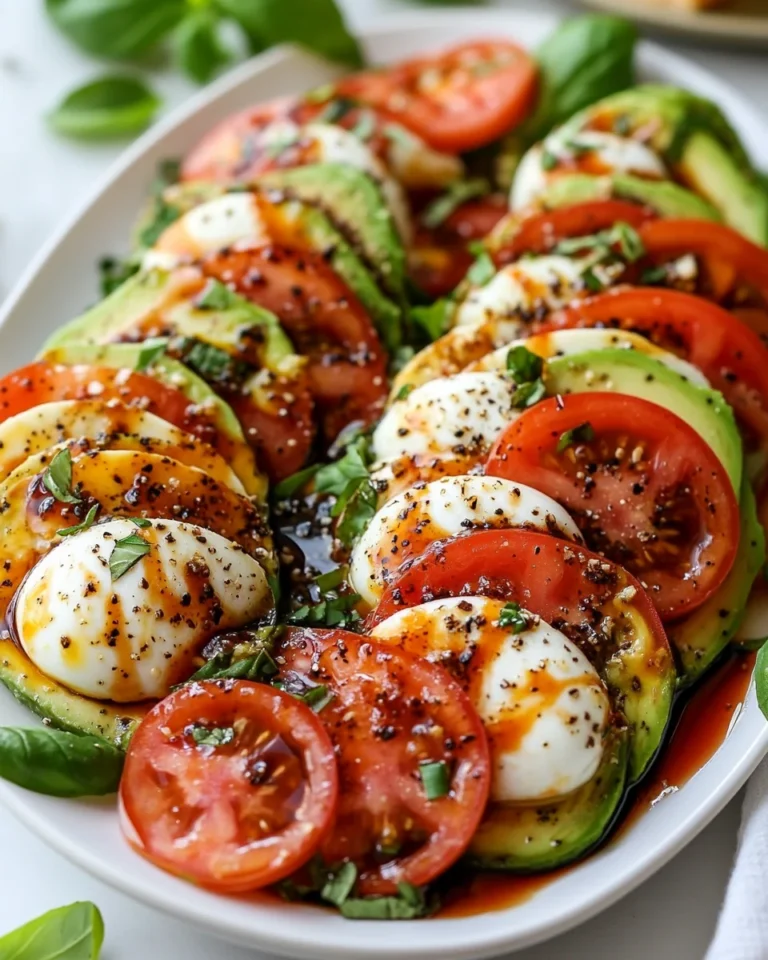 Easy Avocado Caprese Salad Platter for a Flavor-Packed Weeknight Dinner
