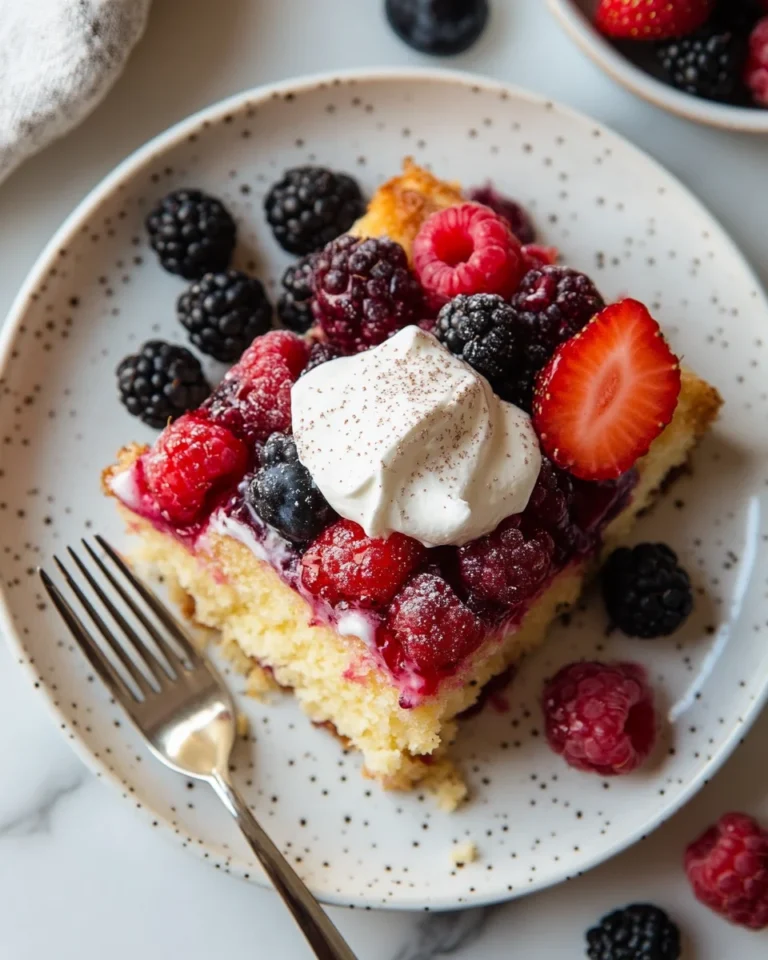 Easy Berry Sheet Cake With Creamy Topping for a Cozy Family Favorite