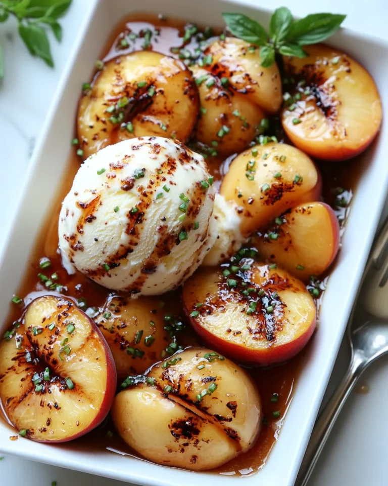 Grilled Peaches with Ice Cream: A Quick and Easy Summer Dessert