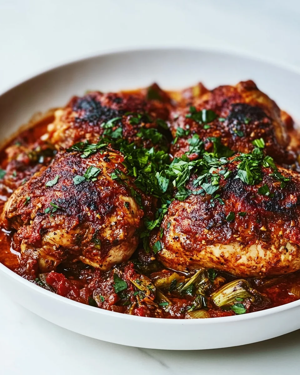 Savory Braised Chicken With Artichokes and Peppers - additional image