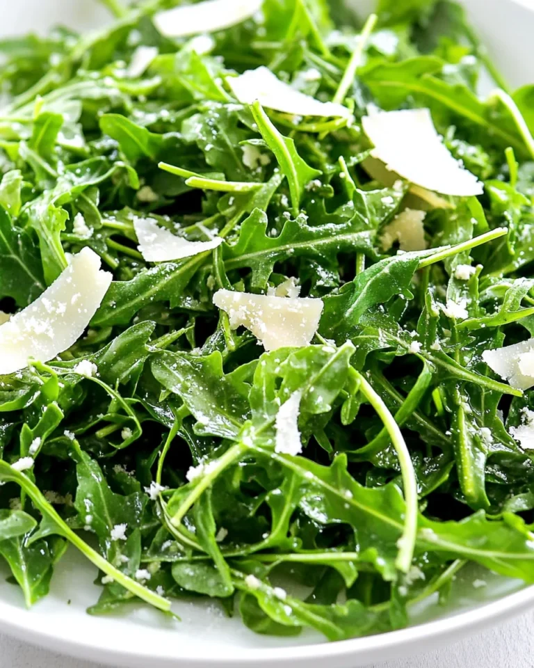 Fresh Arugula Salad with Lemon and Parmesan Dressing
