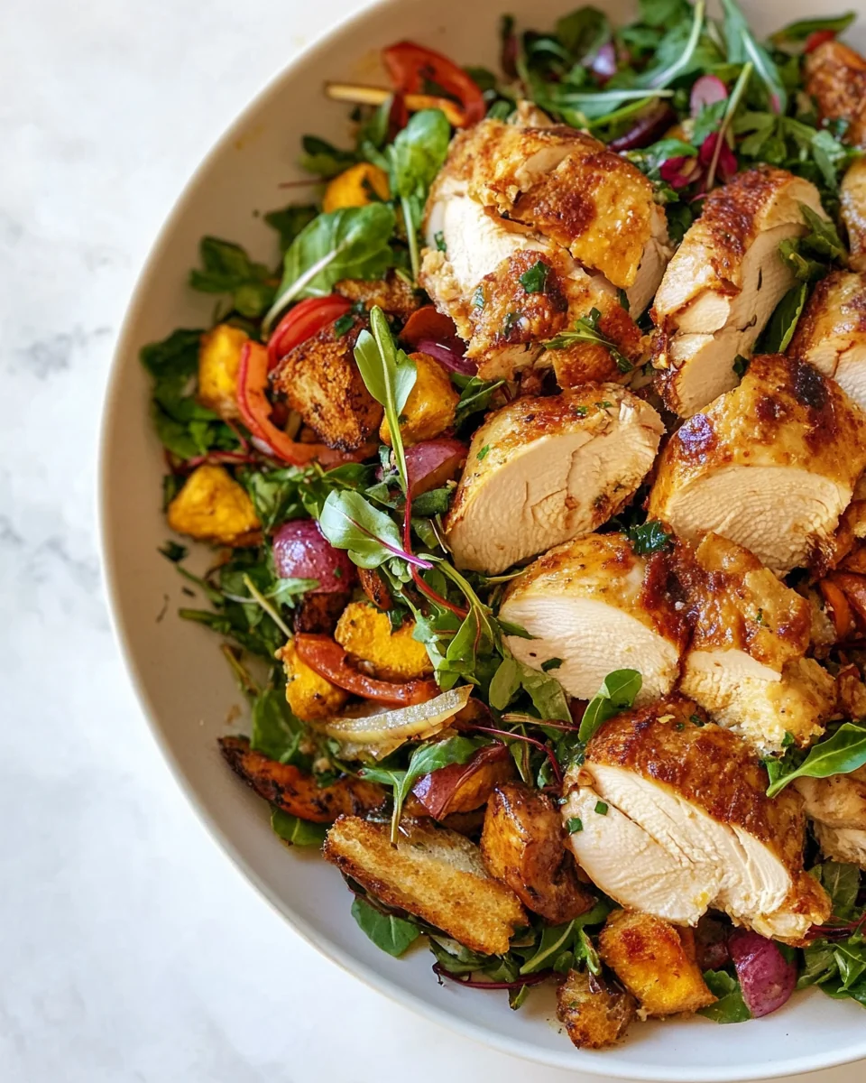 Roasted Chicken And Bread Salad For A Hearty Meal - additional image