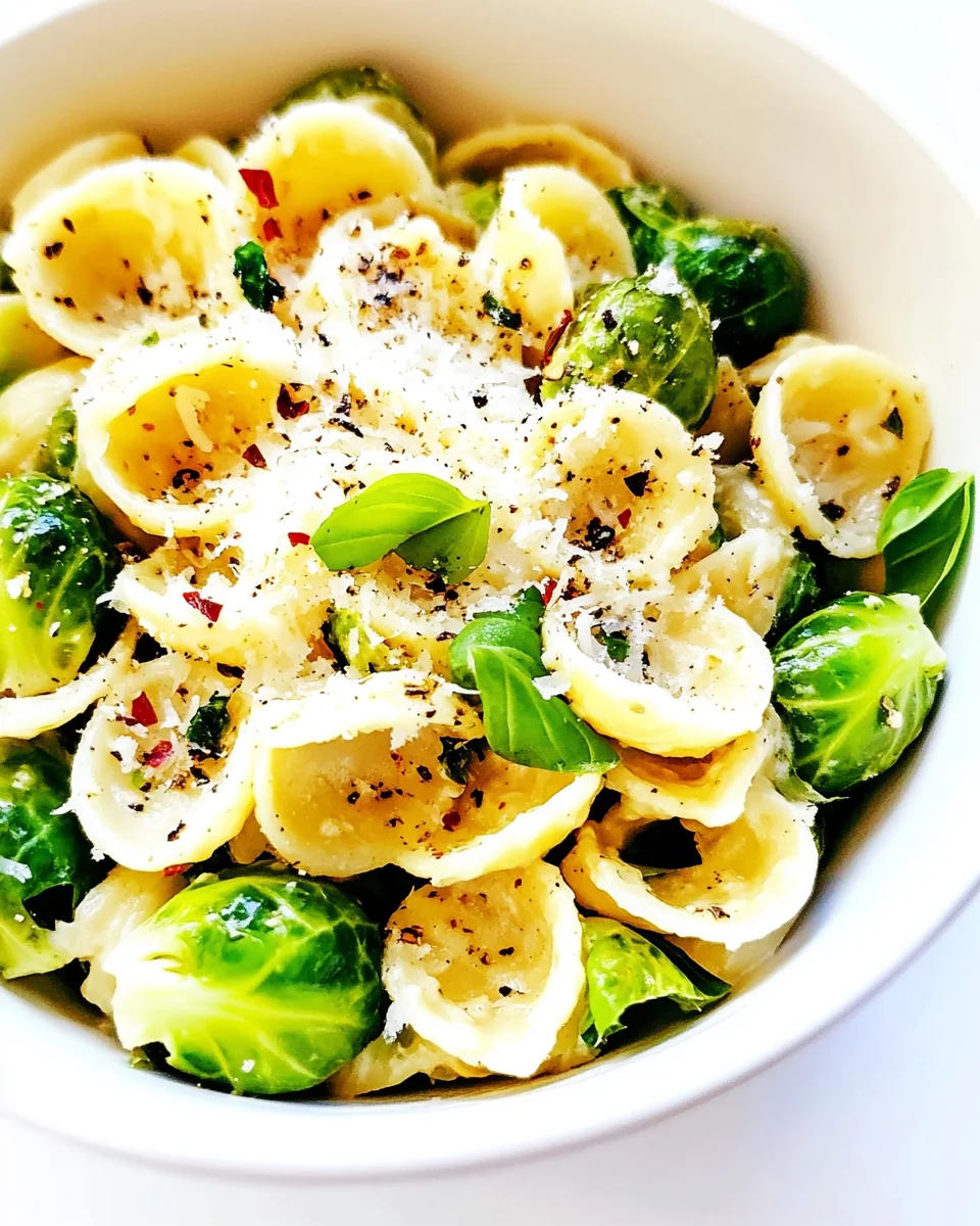 Creamy Parmesan Pasta with Fresh Brussels Sprouts - additional image
