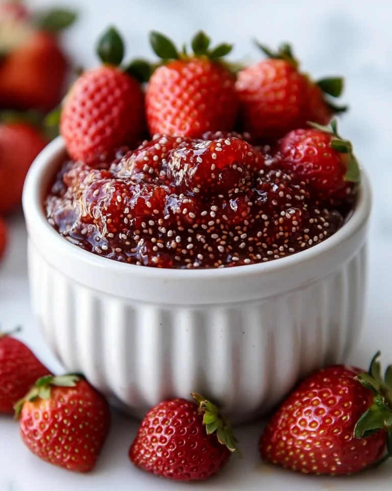 Easy Homemade Chia Seed Jam with Fresh Strawberries