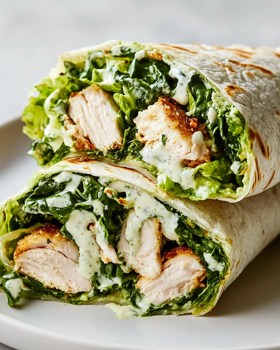 Simple And Delicious Chicken Caesar Wrap - additional image
