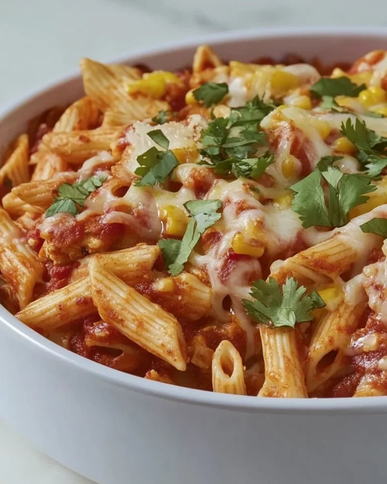 Simple Chicken Enchilada Pasta Bake