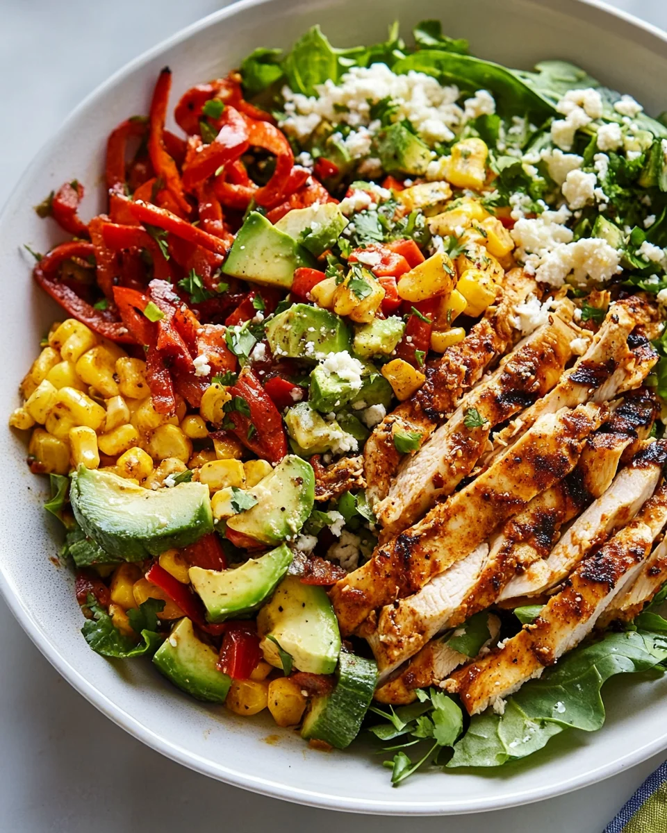 Simple Chicken Fajita Cobb Salad - additional image