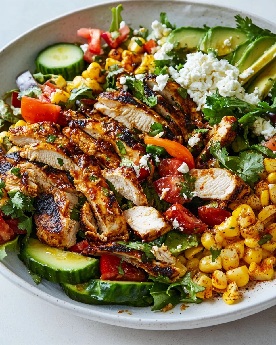 Simple Chicken Fajita Cobb Salad
