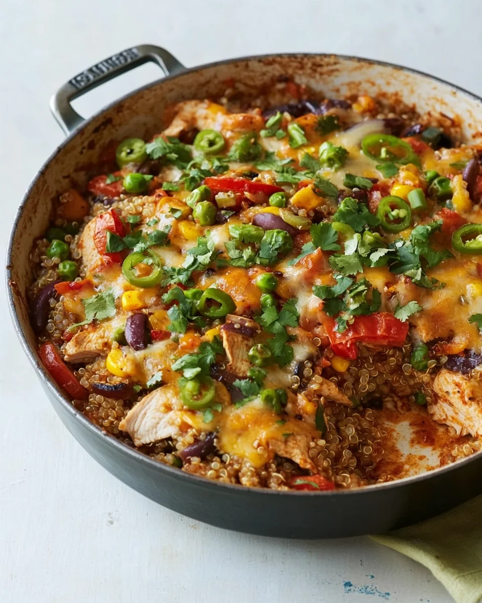 Savory Chicken Fajita Quinoa Bake in One Skillet - additional image