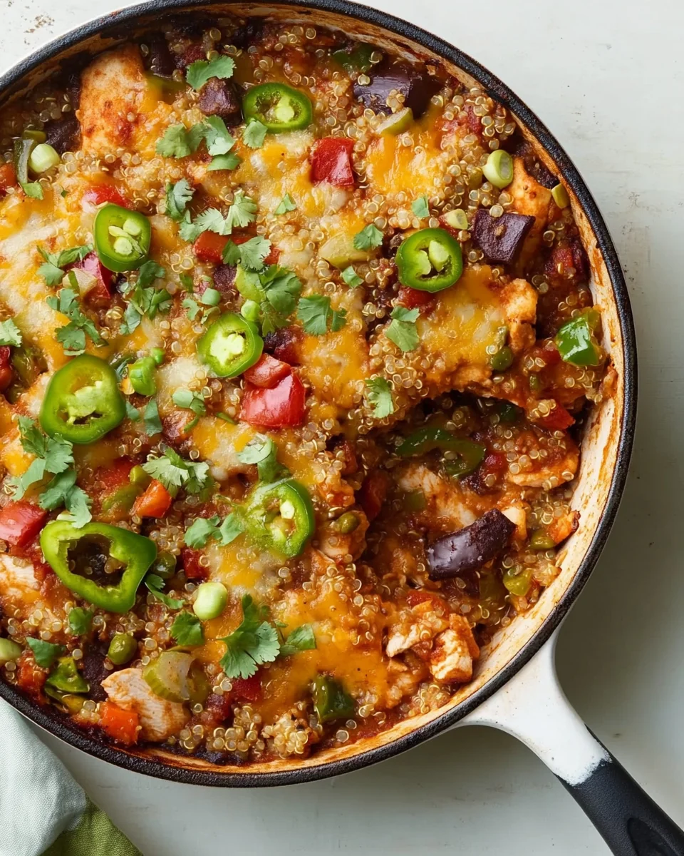 Savory Chicken Fajita Quinoa Bake in One Skillet - additional image