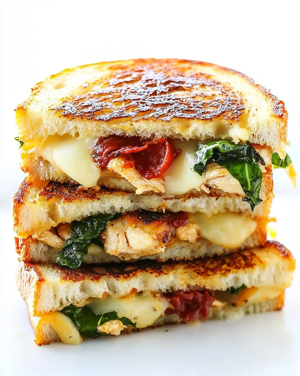 Delicious Chicken Florentine Grilled Cheese Recipe