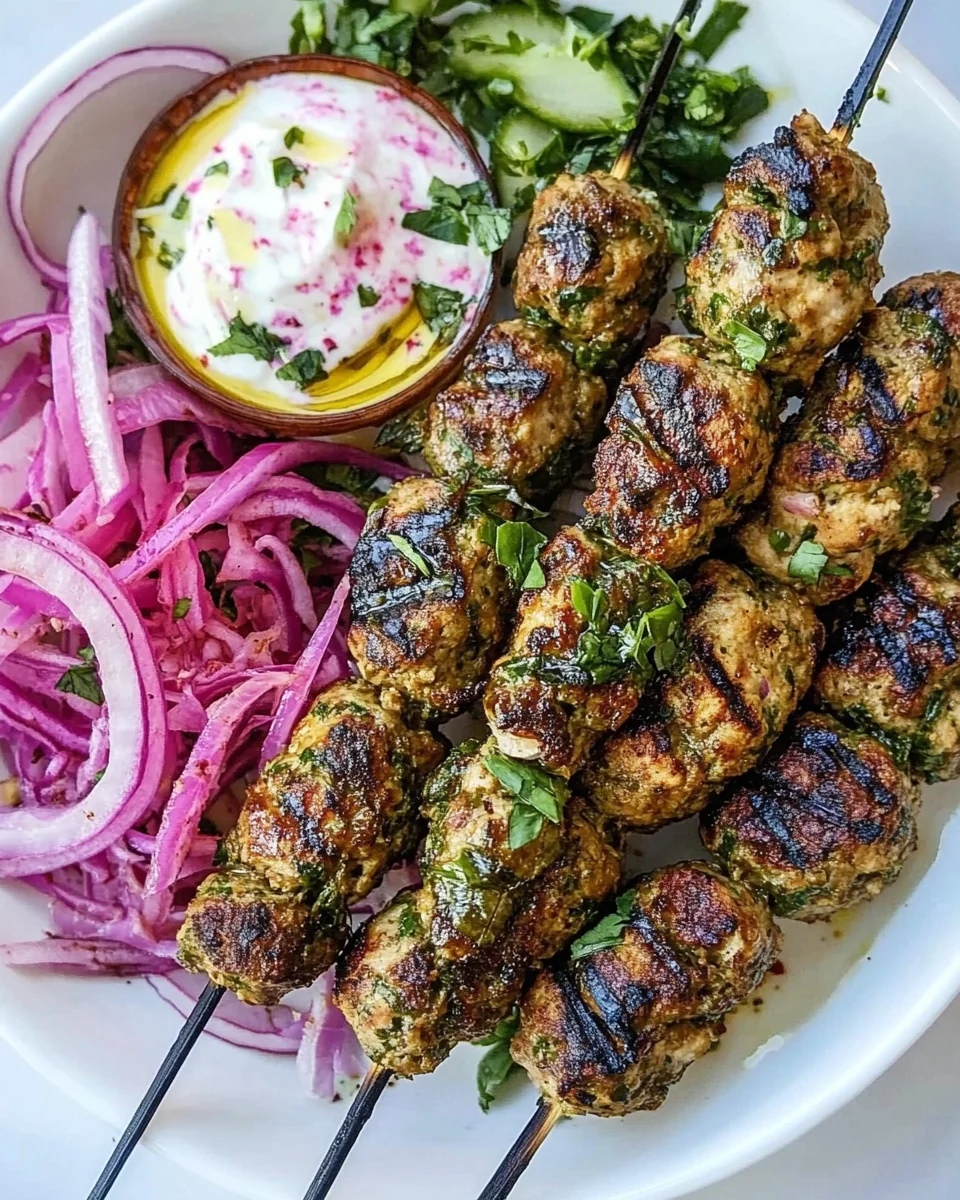 Juicy Homemade Chicken Kofta Kebabs - additional image