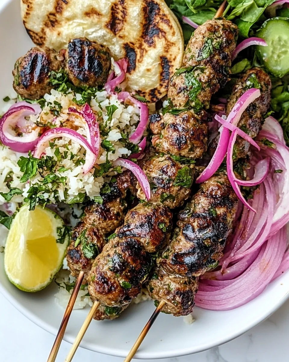 Juicy Homemade Chicken Kofta Kebabs - additional image