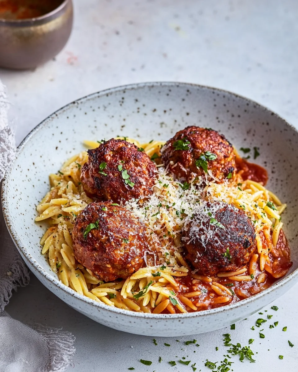 Creamy Chicken Meatballs with Fresh Orzo - additional image
