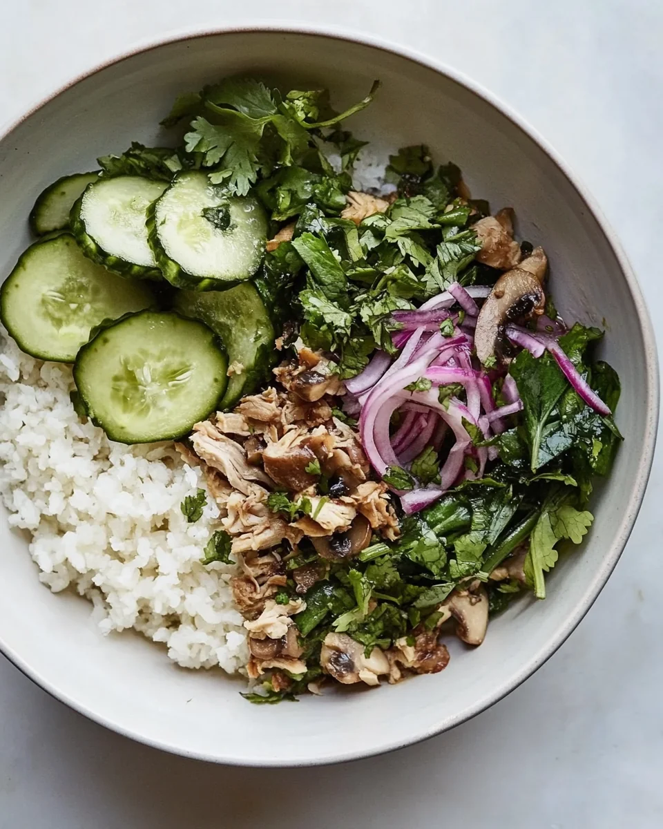 Simple Chicken Mushroom Larb Bowls - additional image