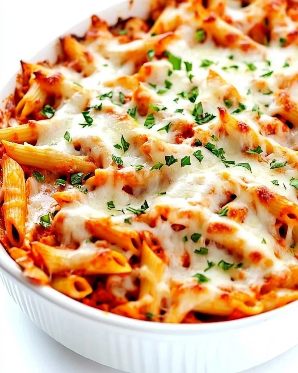 Homemade Chicken Parmesan Baked Ziti Casserole - additional image