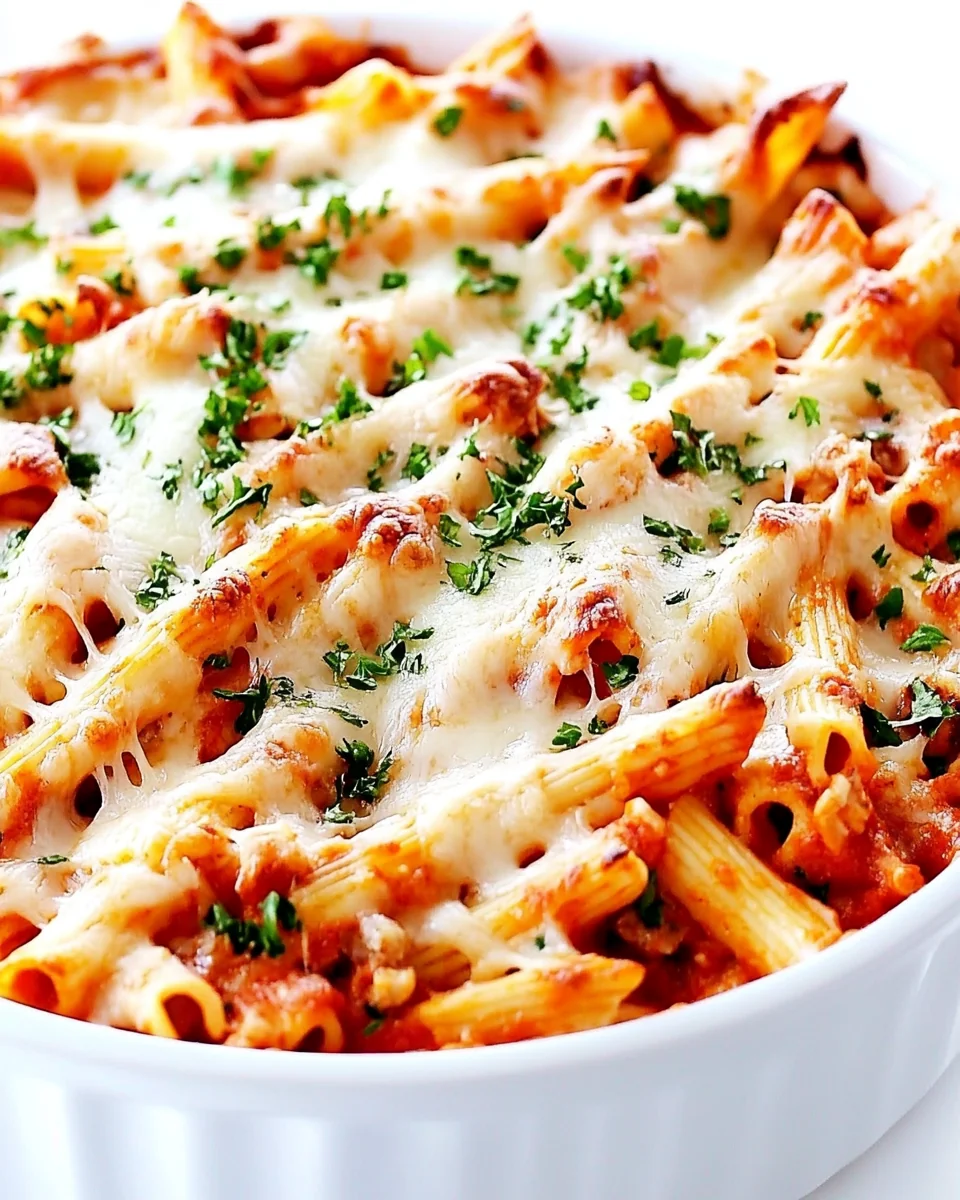 Homemade Chicken Parmesan Baked Ziti Casserole - additional image