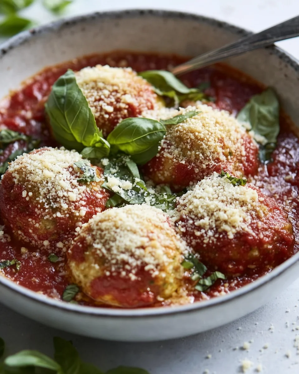 Savory Chicken Parmesan Meatballs Made From Scratch - additional image