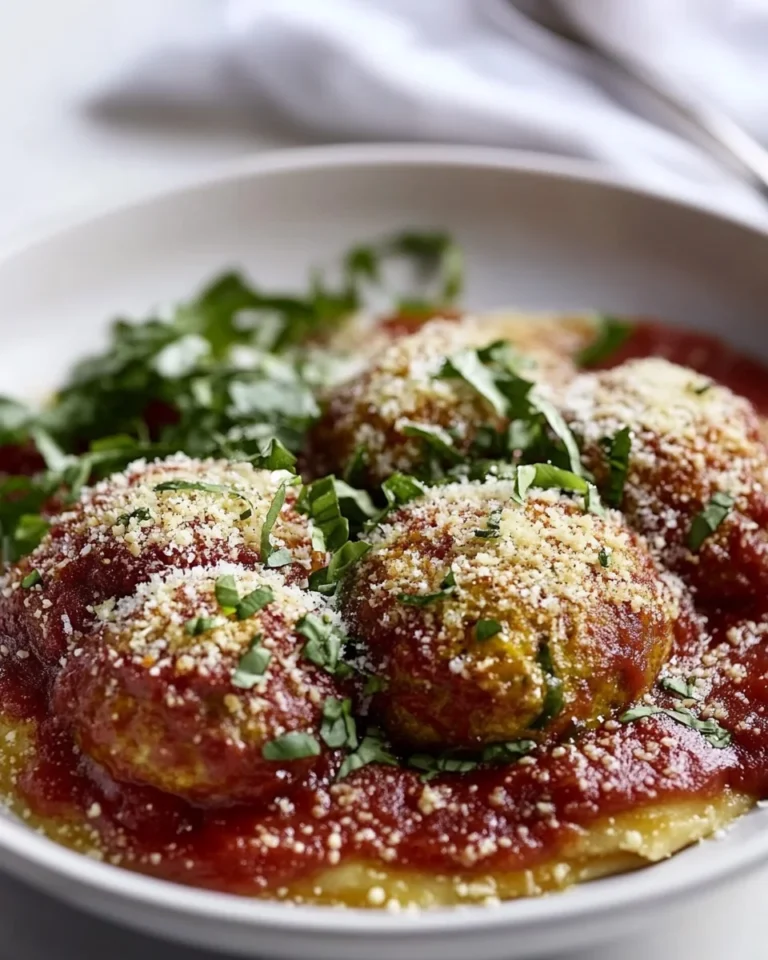 Savory Chicken Parmesan Meatballs Made From Scratch
