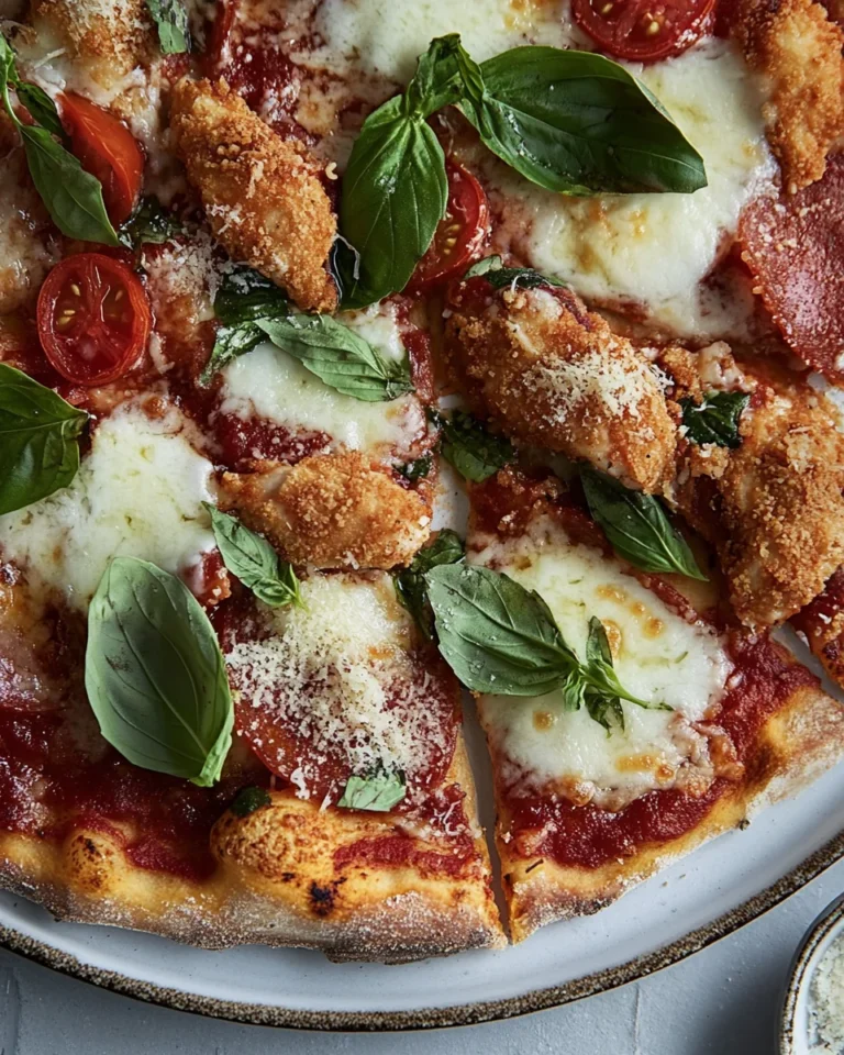 Homemade Chicken Parmesan Pizza Delight