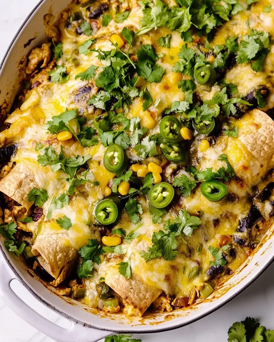 Savory Chicken Poblano Skillet Enchiladas - additional image
