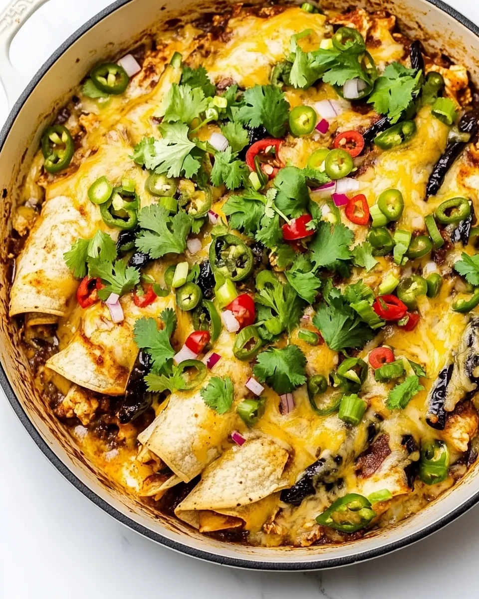 Savory Chicken Poblano Skillet Enchiladas - additional image