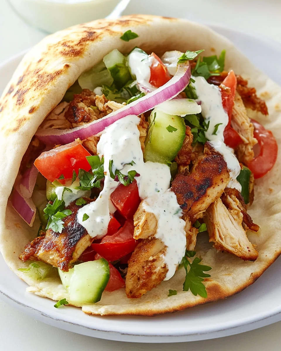 Delicious Chicken Shawarma Stuffed Pita Recipe - additional image