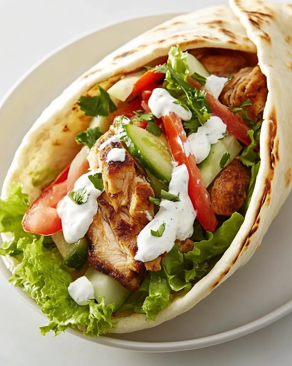 Delicious Chicken Shawarma Stuffed Pita Recipe - additional image