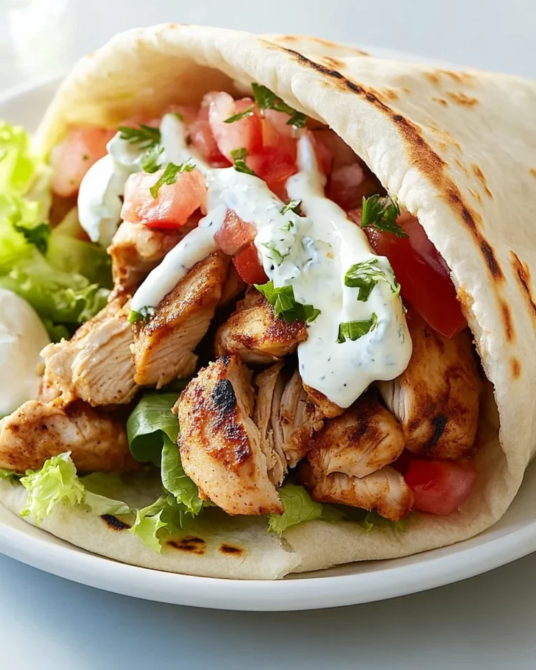Delicious Chicken Shawarma Stuffed Pita Recipe