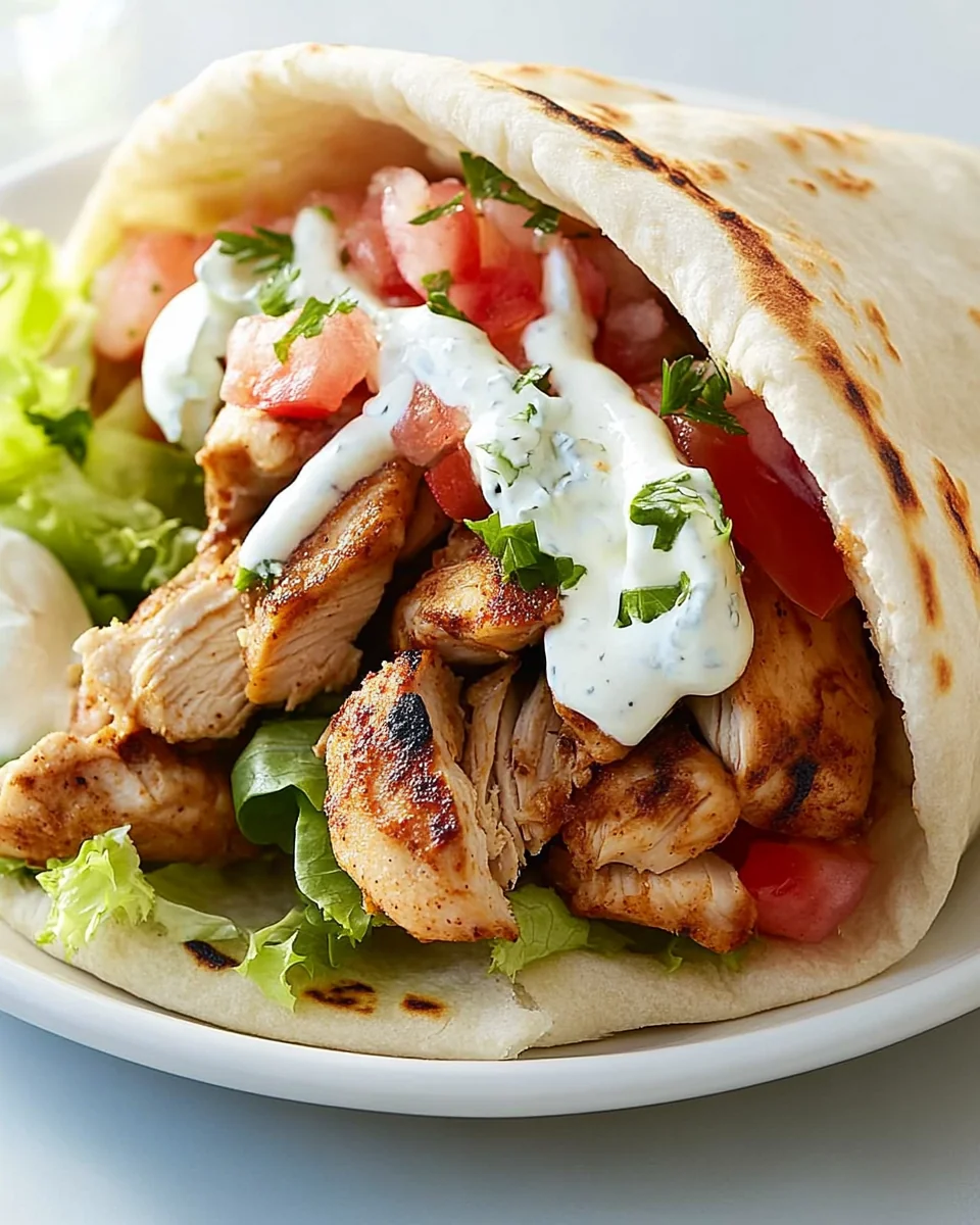 Delicious Chicken Shawarma Stuffed Pita Recipe