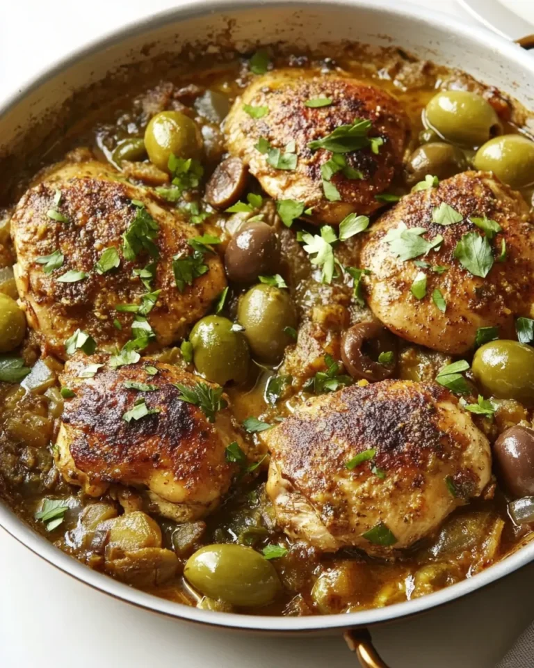 Savory Chicken Tagine with Fresh Olives