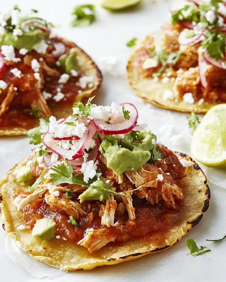 Simple Chicken Tinga Tostadas