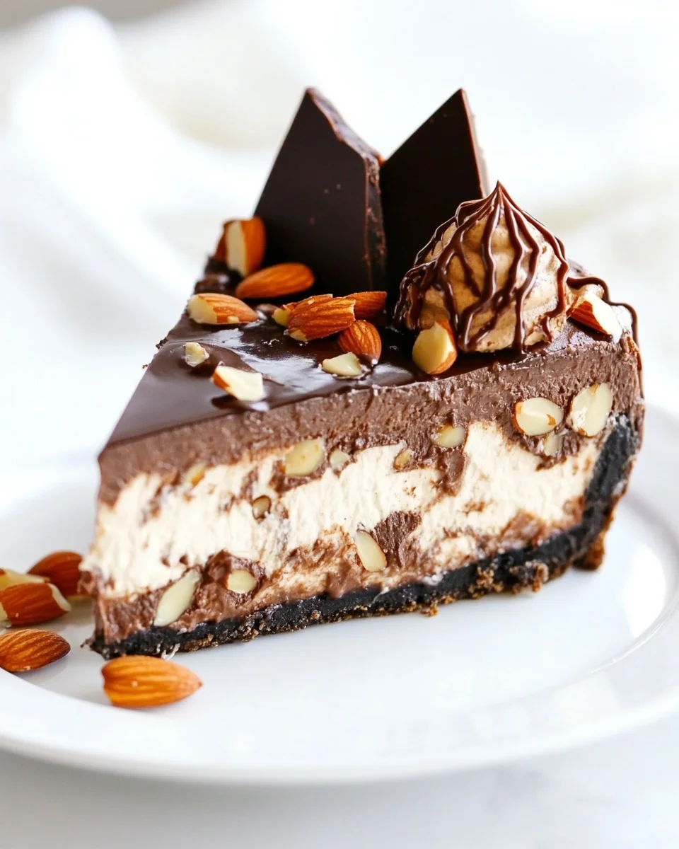 Delicious Homemade Chocolate Almond Cheesecake - additional image