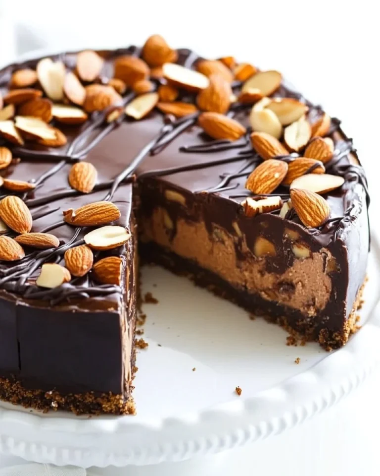 Delicious Homemade Chocolate Almond Cheesecake