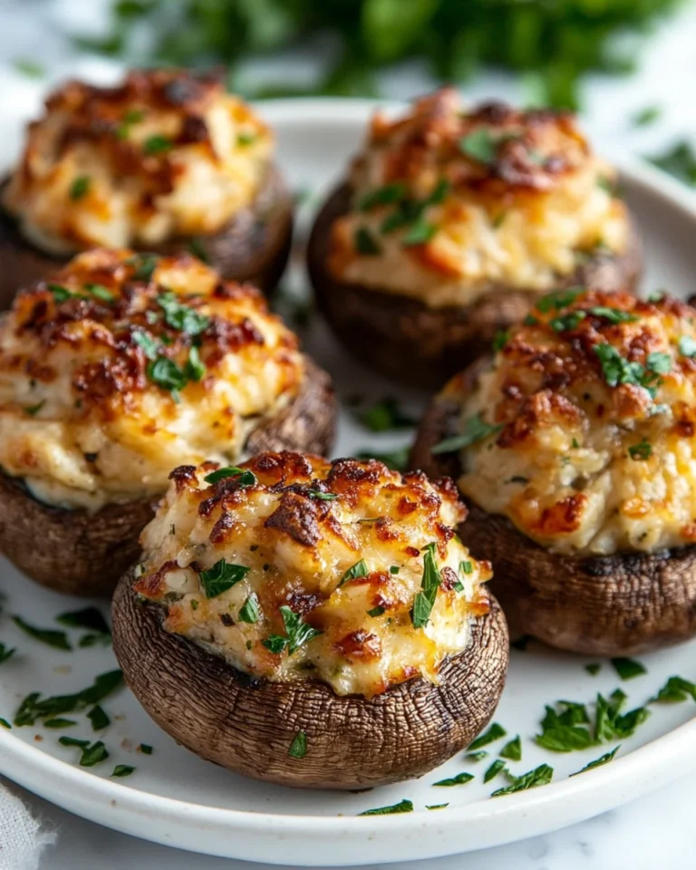 Easy Crab Stuffed Mushrooms for a Flavor-Packed Weeknight Dinner