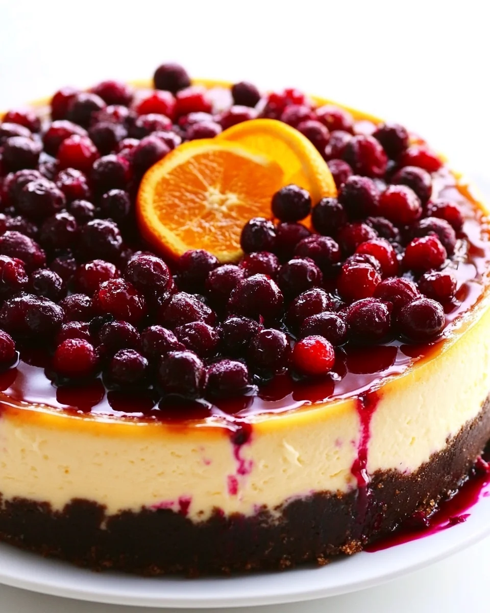 Homemade Cranberry Orange Cheesecake Delight - additional image