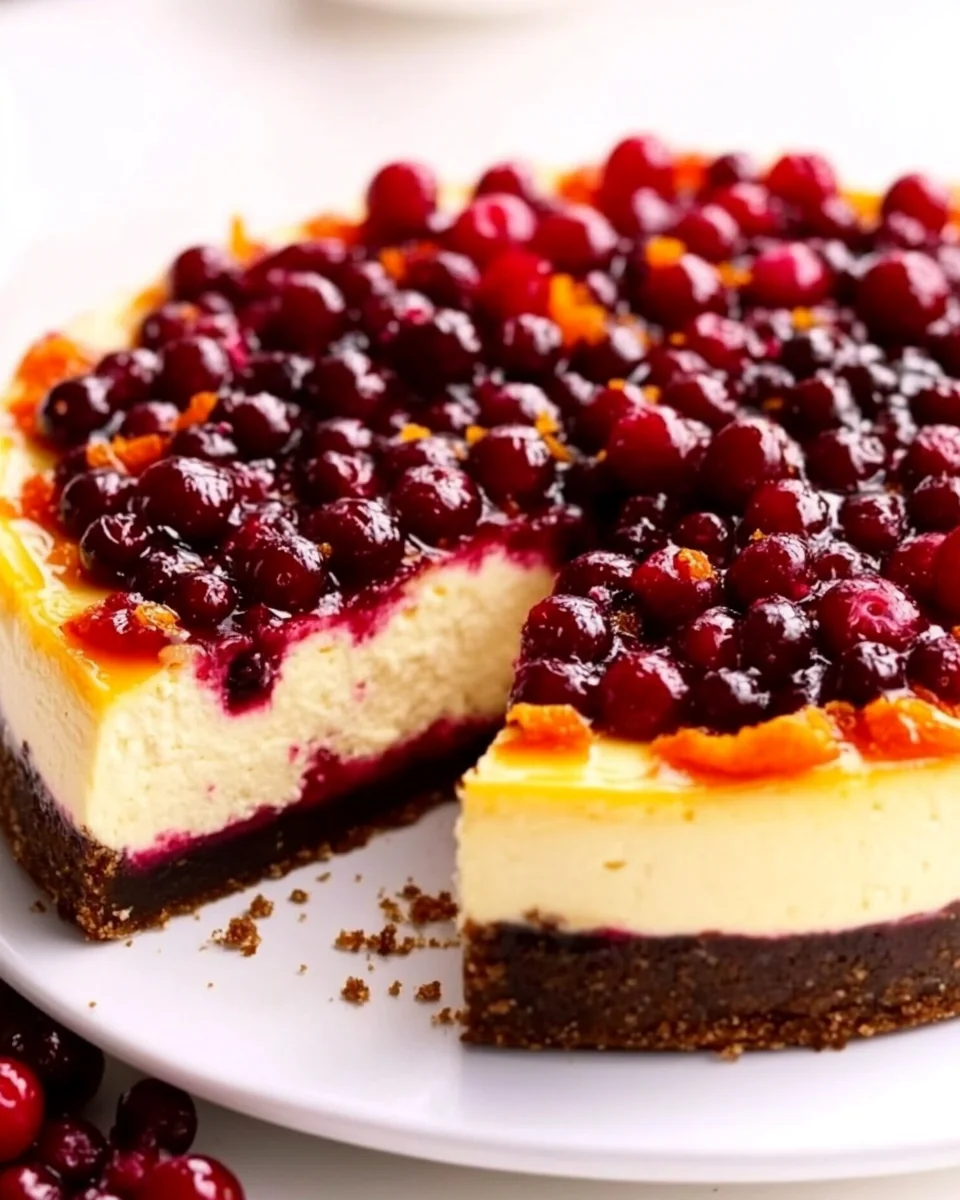 Homemade Cranberry Orange Cheesecake Delight - additional image