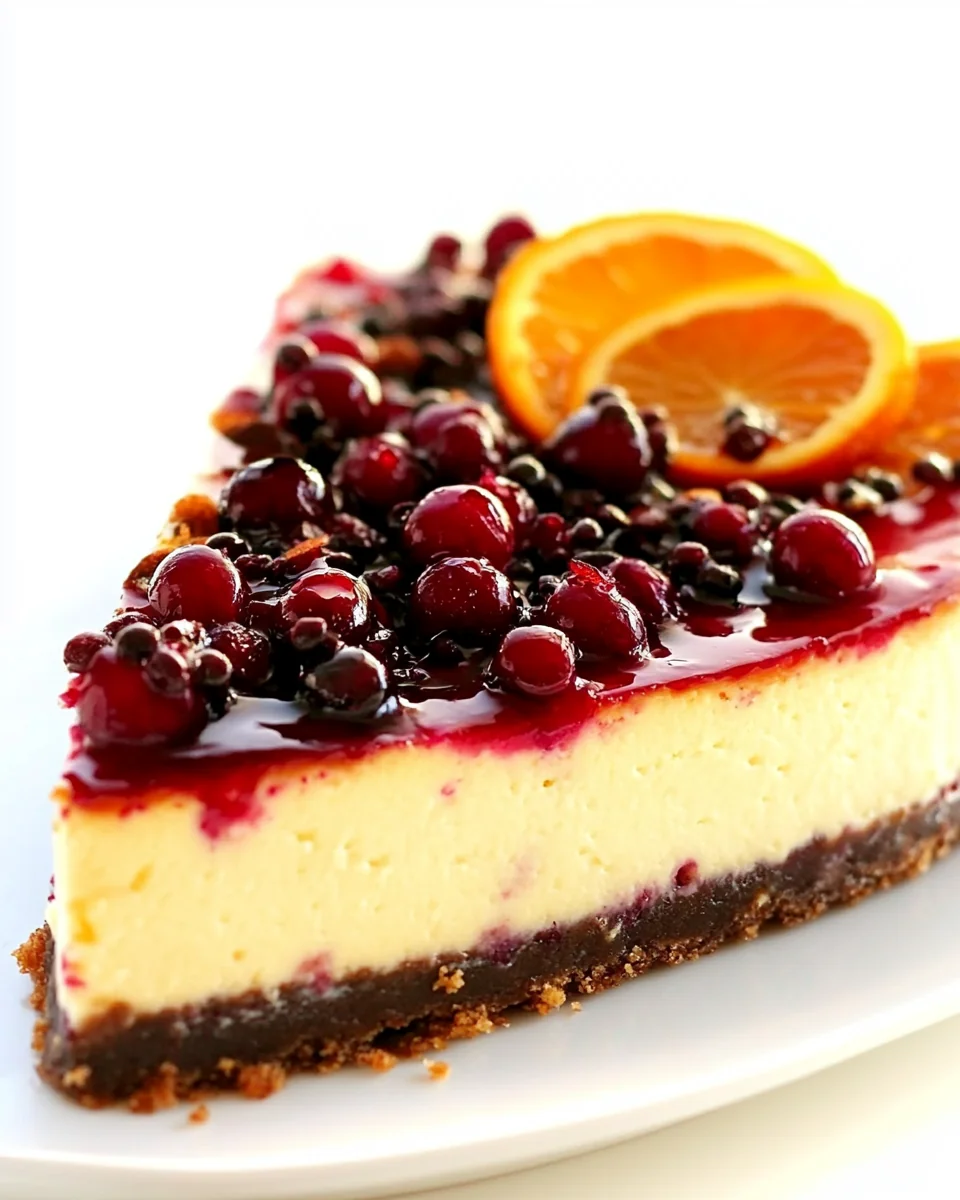 Homemade Cranberry Orange Cheesecake Delight - additional image