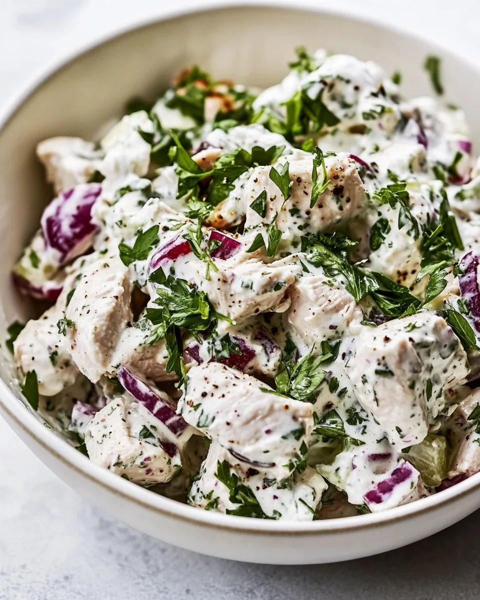 Creamy Herb Chicken Salad Recipe Made From Scratch - additional image