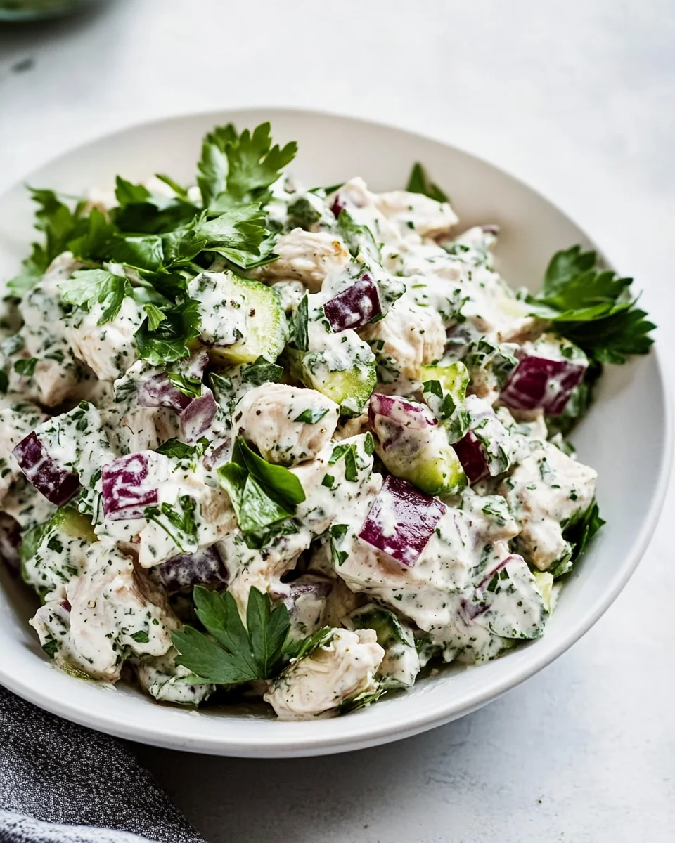 Creamy Herb Chicken Salad Recipe Made From Scratch