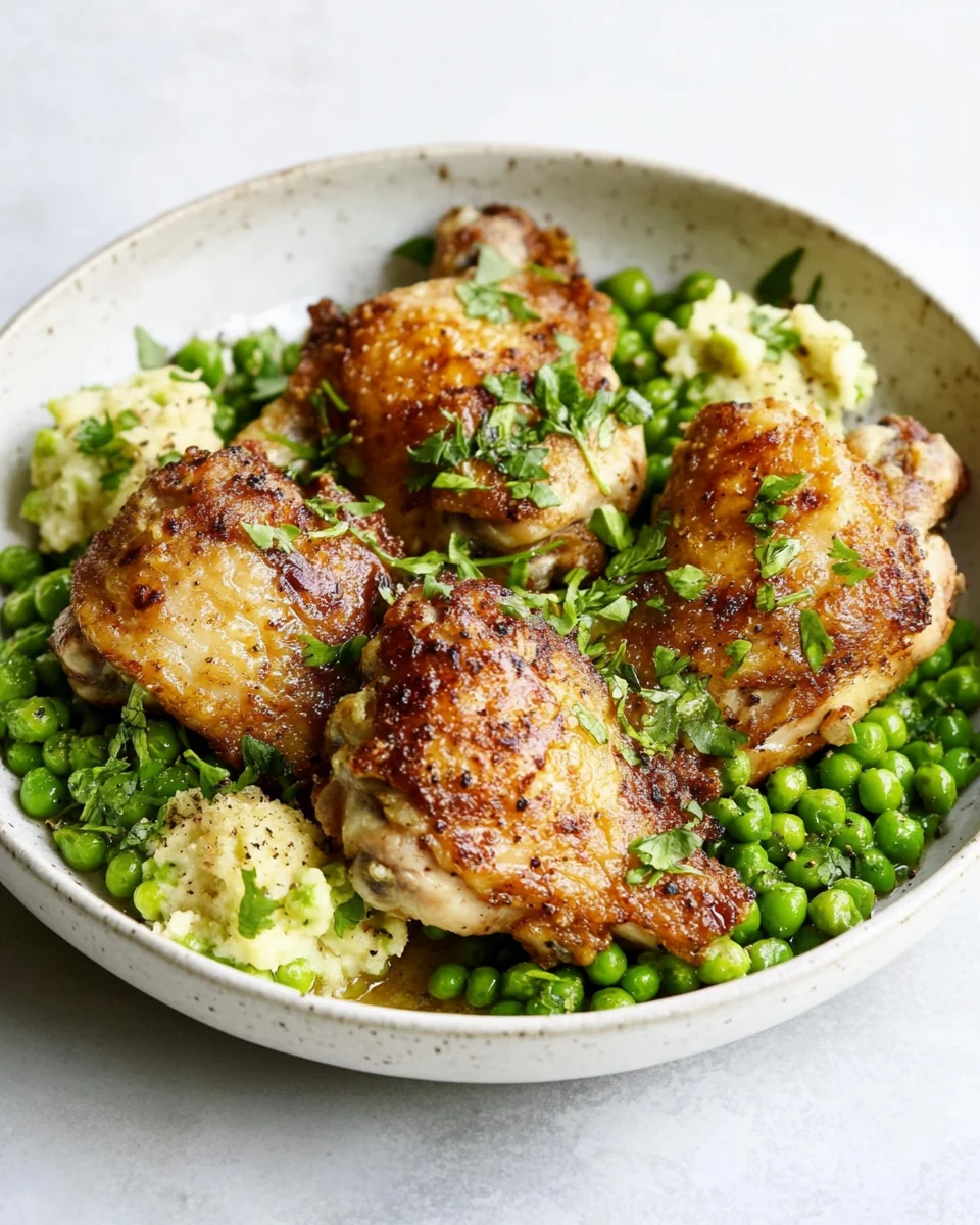 Crispy Chicken Thighs with Fresh Smashed Peas - additional image