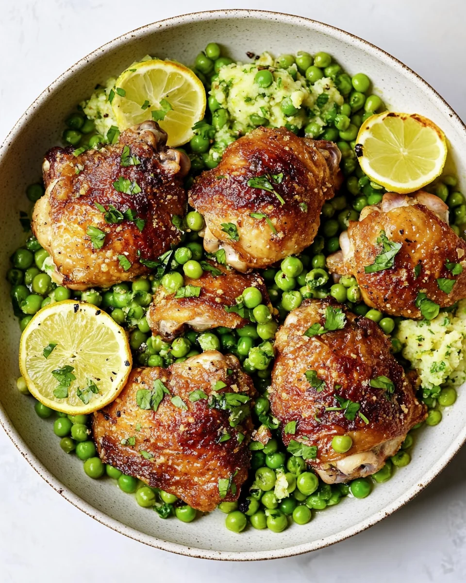Crispy Chicken Thighs with Fresh Smashed Peas - additional image