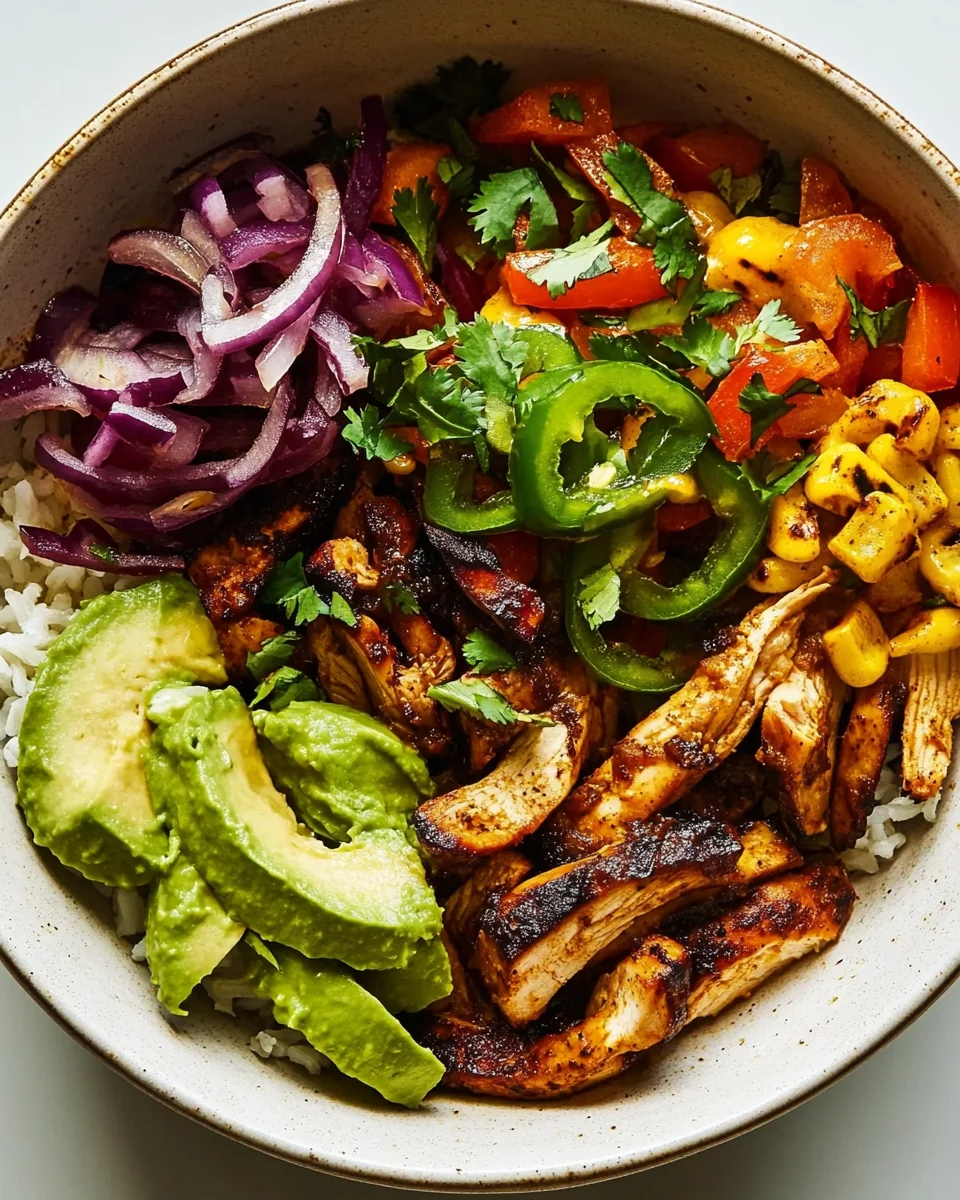 Simple Chicken Fajita Bowls - additional image